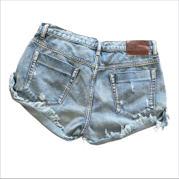 One Teaspoon Blue Jean Shorts - Picture 3 of 5